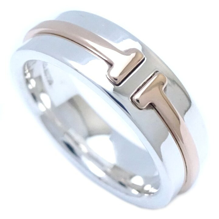 楽天市場】TIFFANY&Co. ティファニー Tワイド リング 指輪 11号 コンビ 