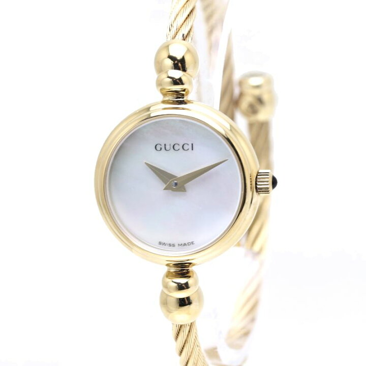 楽天市場】GUCCI グッチ バングルウォッチ 2700.2.L GP ホワイトシェル 