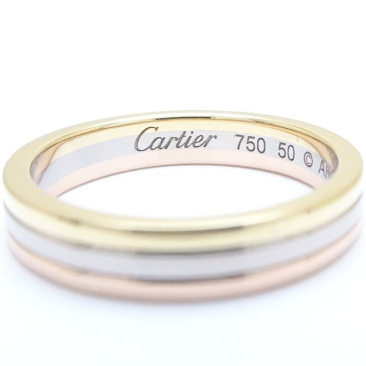 新品仕上げ】 カルティエヴァンドームスリーゴールドリング5010号