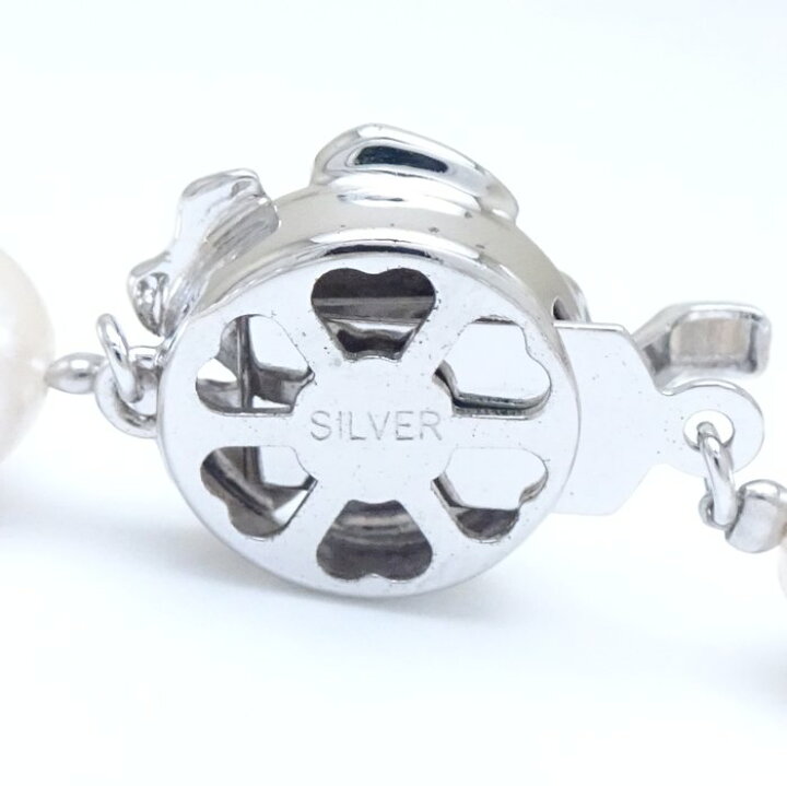 楽天市場】パール ネックレス 42.5cm あこや真珠8〜8.4ミリ シルバー  