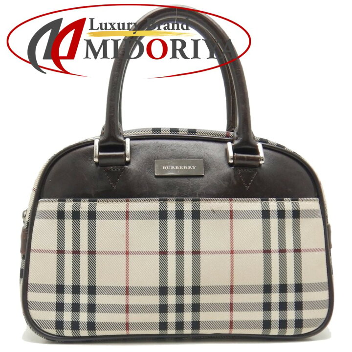 楽天市場】BURBERRY バーバリー ハンドバッグ ノバチェック ナイロン  