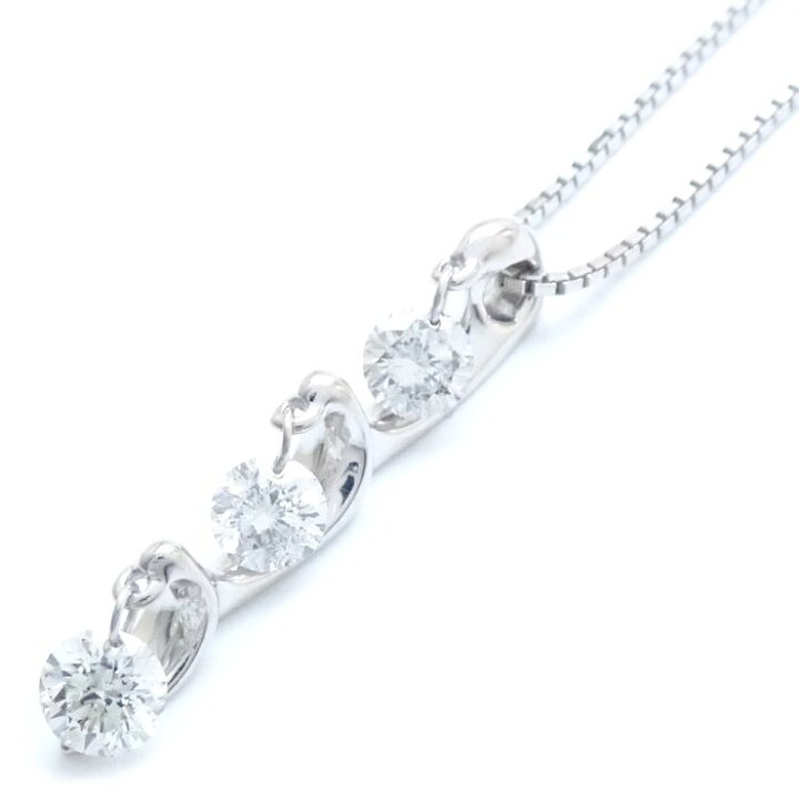 楽天市場】ダイヤモンド ネックレス ダイヤモンド0.52ct スリー  