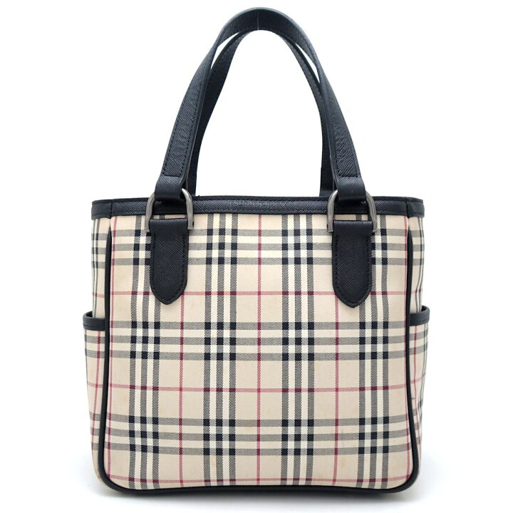 楽天市場】BURBERRY バーバリー ハンドバッグ ノバチェック キャンバス  