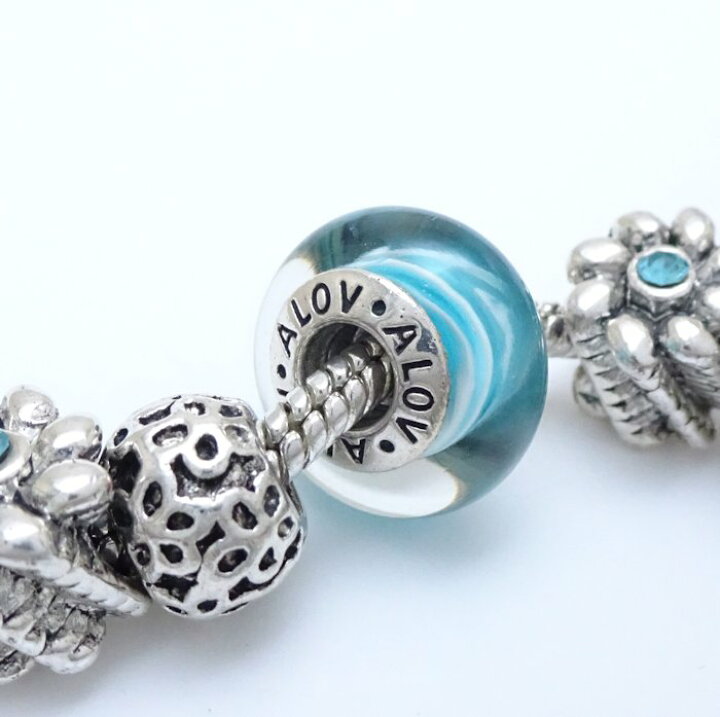 楽天市場】PANDORA パンドラ シルバー ブレスレット 青色石 SV925 