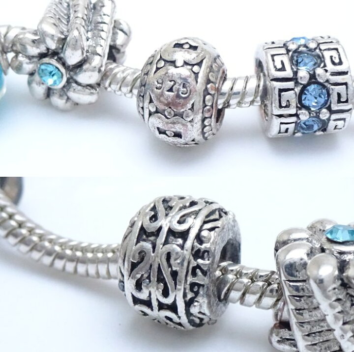 楽天市場】PANDORA パンドラ シルバー ブレスレット 青色石 SV925 