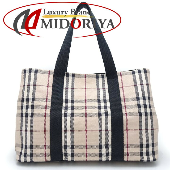 楽天市場】BURBERRY バーバリー トートバッグ チェック柄 キャンバス  