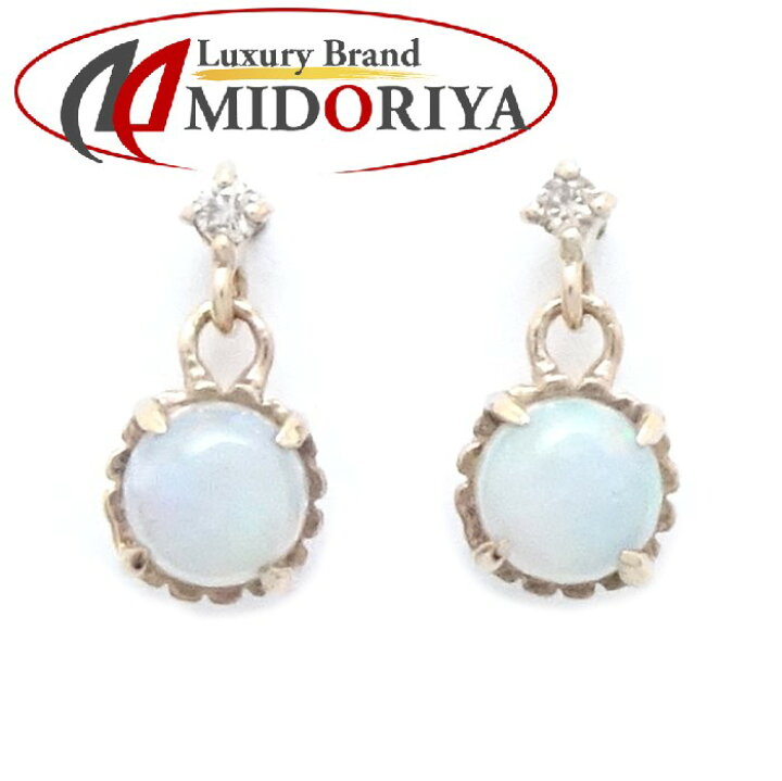 楽天市場】agete アガット ピアス オパール ダイヤモンド0.005ctx2  