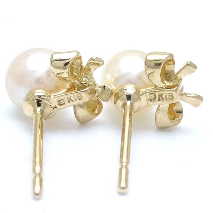 楽天市場】MIKIMOTO ミキモト リボンモチーフ パール ピアス 真珠6.1  