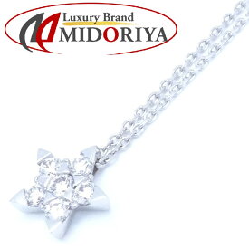 STAR JEWELRY スタージュエリー ダイヤモンド ネックレス 星モチーフ ダイヤモンド0.15ct K18WG ホワイトゴールド /291011【中古】【BJ】