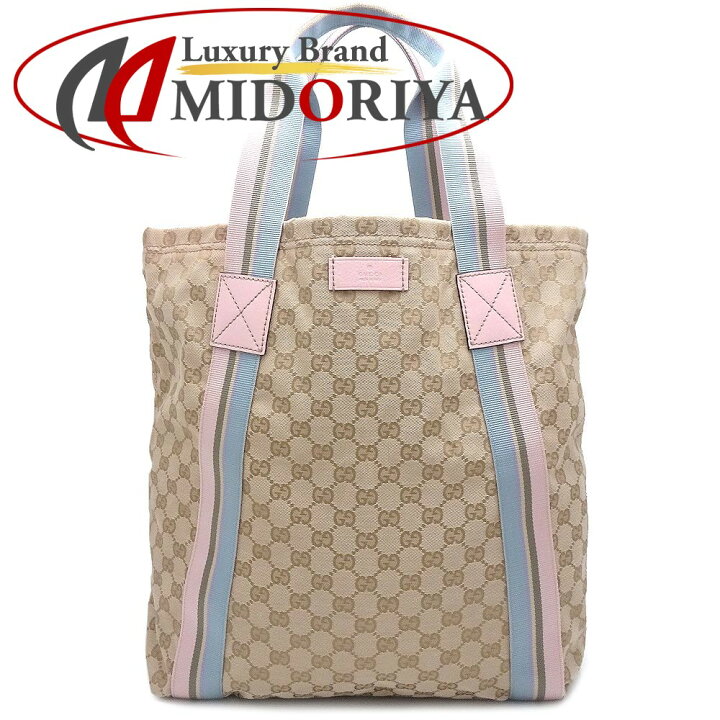 楽天市場】GUCCI グッチ 189669 トートバッグ GGキャンバス xレザー 