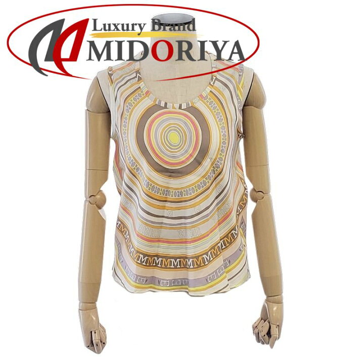 楽天市場】HERMES エルメス ベスト サイズ36 ブラウス シルク マルチ  