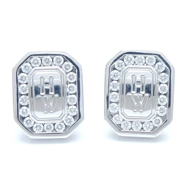 楽天市場】HARRY WINSTON ハリーウィンストン HWロゴ ピアス