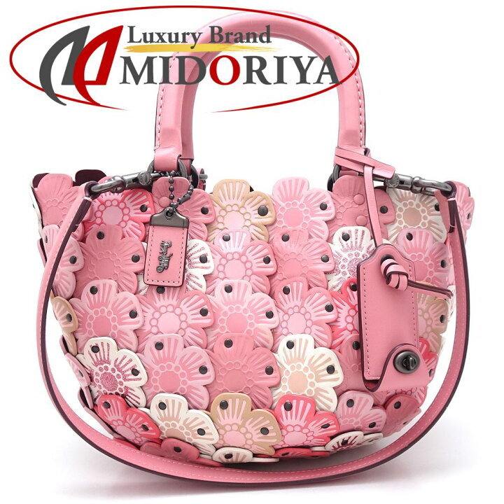 ピンクビジューが可愛いcoach ツーウェイバック（コーチ バッグ ピンク  