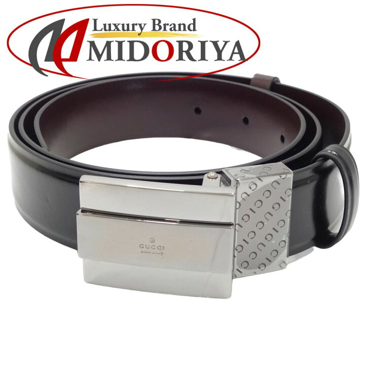 楽天市場】GUCCI グッチ 114975 ベルト 85/34 レザー ブラック/180210  
