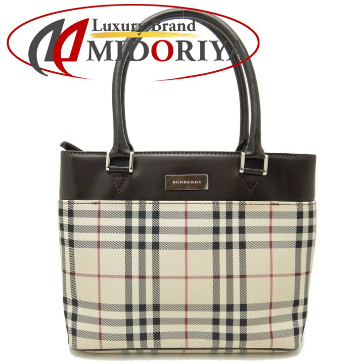 楽天市場】BURBERRY バーバリー ミニトートバッグ ノバチェック PVC x 