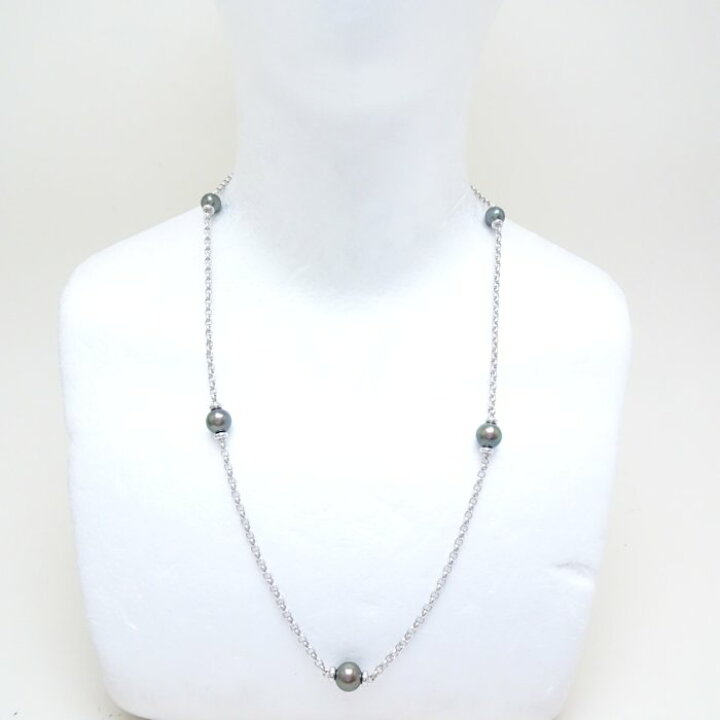 楽天市場】MIKIMOTO ミキモト ブラックパール ネックレス ステーション 