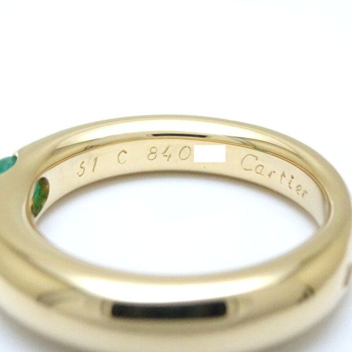 楽天市場】CARTIER カルティエ エリプス リング 指輪 エメラルド #51 