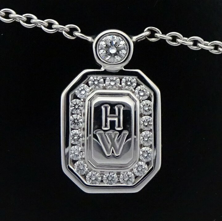 楽天市場】HARRY WINSTON ハリーウィンストン HWロゴ ネックレス  