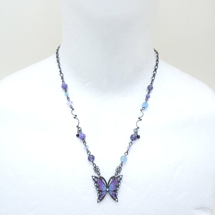 楽天市場】ANNA SUI アナスイ バタフライ ネックレス パープル 