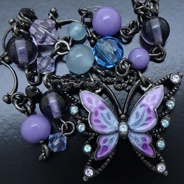 楽天市場】ANNA SUI アナスイ バタフライ ネックレス パープル 