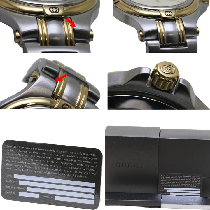 楽天市場】GUCCI グッチ 9045シリーズ 9040L【電池交換済】ステンレス 