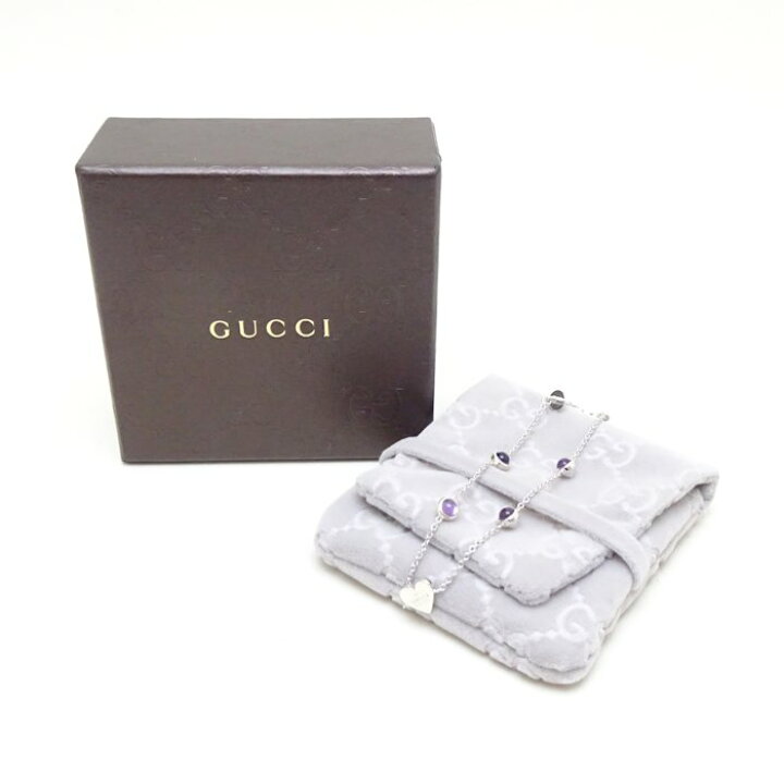楽天市場】GUCCI グッチ ハートタグ ブレスレット アメジスト #17  