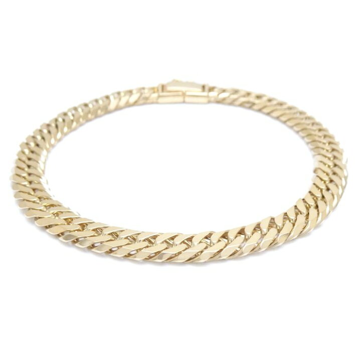 喜平ブレスレット K18YG イエローゴールド 6面 ダブル 20.5cm 21.3g  