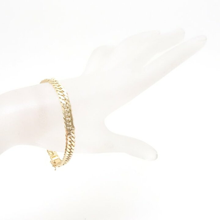 楽天市場】喜平ブレスレット K18YG イエローゴールド 6面 ダブル 18cm  