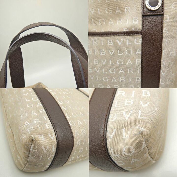 楽天市場】BVLGARI ブルガリ トートバッグ ロゴマニア キャンバス x 