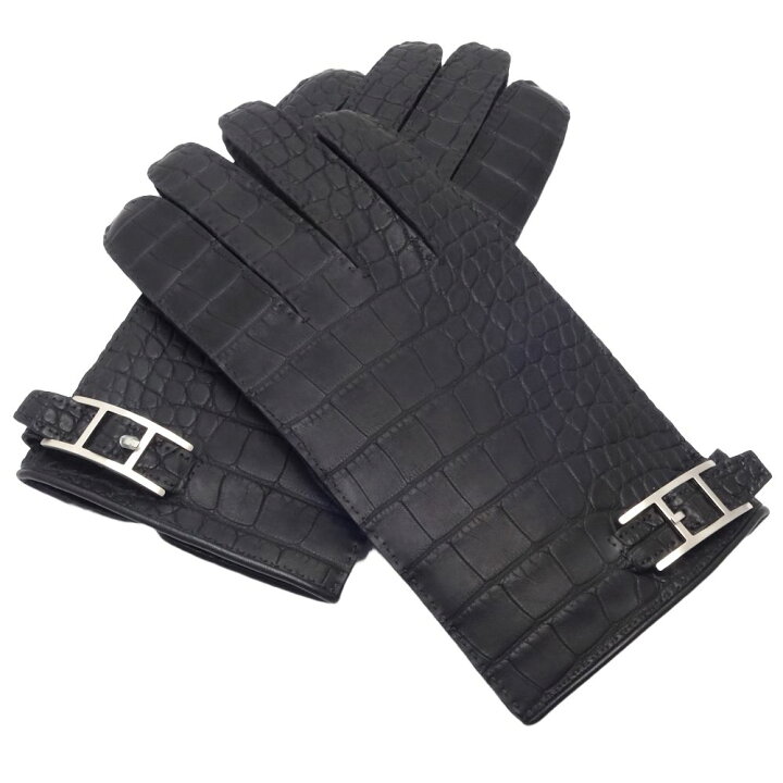 楽天市場】HERMES エルメス 手袋 グローブ サイズ9 アリゲーターマット  