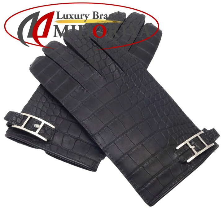 楽天市場】HERMES エルメス 手袋 グローブ サイズ9 アリゲーターマット  