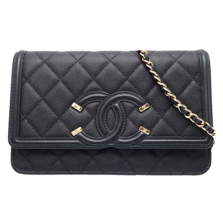 楽天市場】CHANEL シャネル CCフィグリーチェーンウォレット  