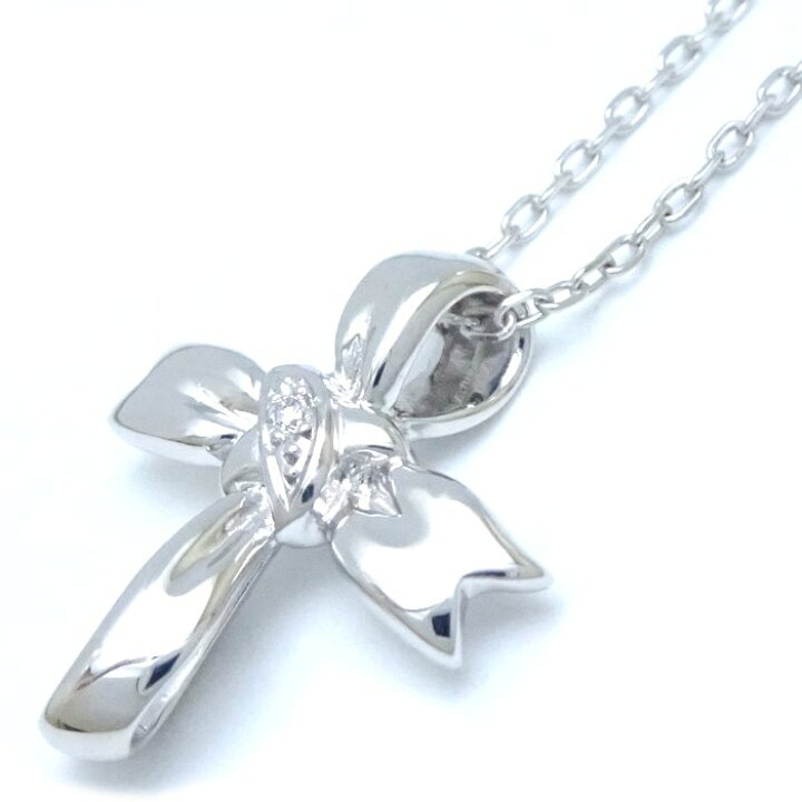 楽天市場】MIKIMOTO ミキモト リボンクロス ネックレス ダイヤモンド 