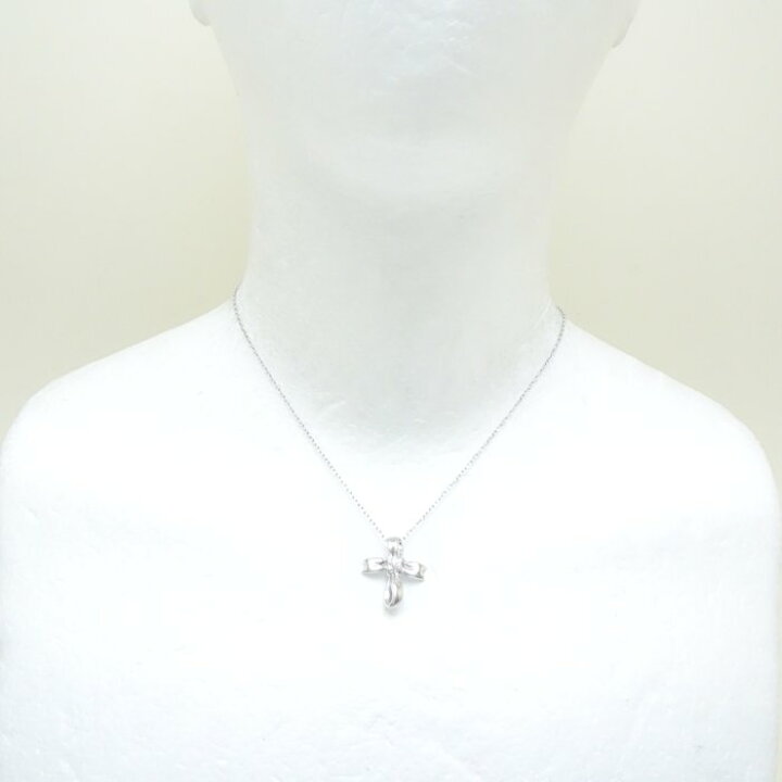 楽天市場】MIKIMOTO ミキモト リボンクロス ネックレス ダイヤモンド 