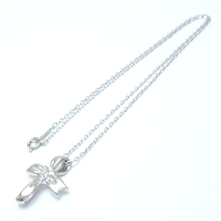 楽天市場】MIKIMOTO ミキモト リボンクロス ネックレス ダイヤモンド 