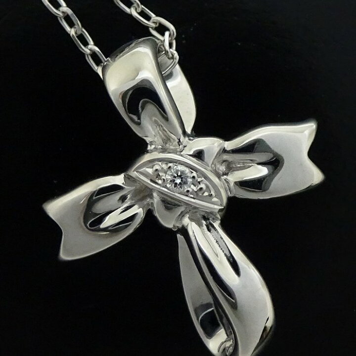 楽天市場】MIKIMOTO ミキモト リボンクロス ネックレス ダイヤモンド 