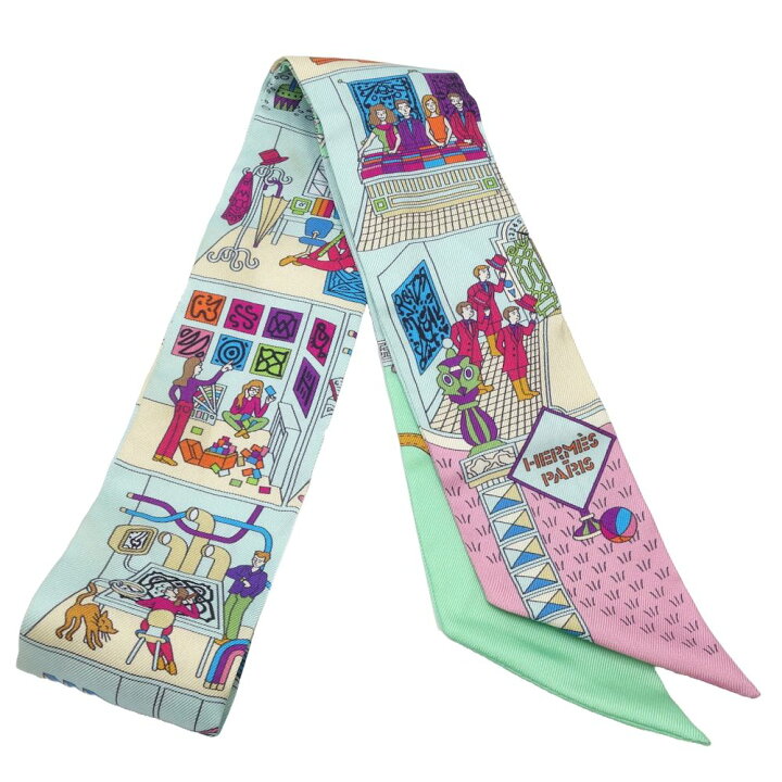 楽天市場】HERMES エルメス スカーフ ツイリー メゾンドカレ シルク  