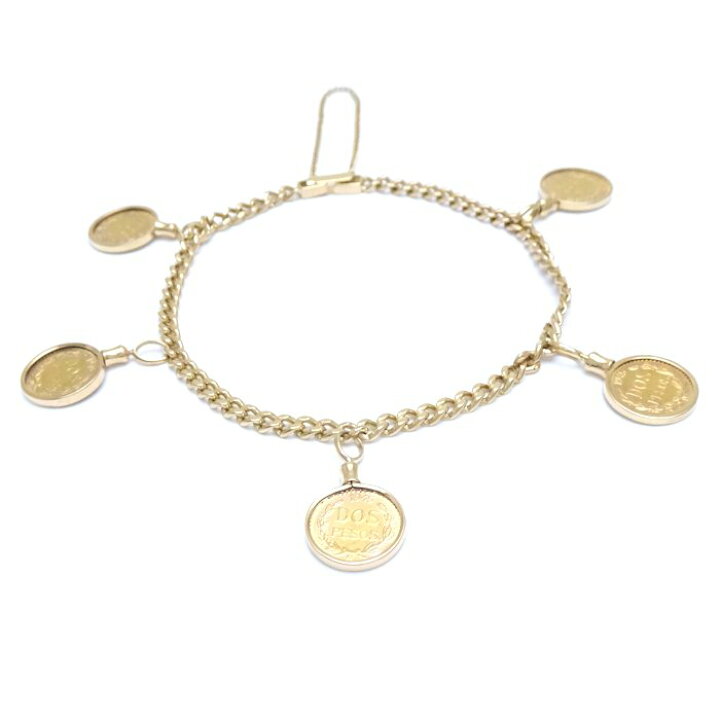 楽天市場】コイン付き 喜平ブレスレット 2面 シングル K21.6 メキシコ  