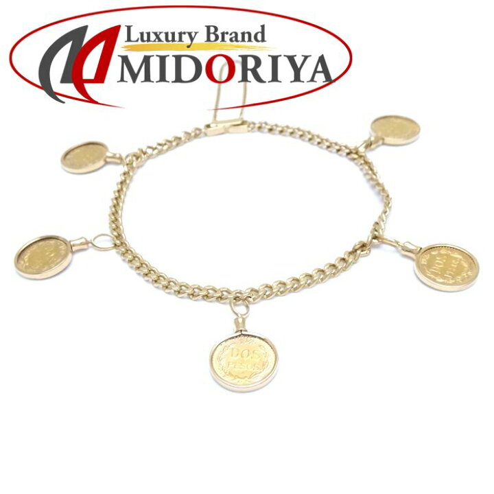 楽天市場】コイン付き 喜平ブレスレット 2面 シングル K21.6 メキシコ  