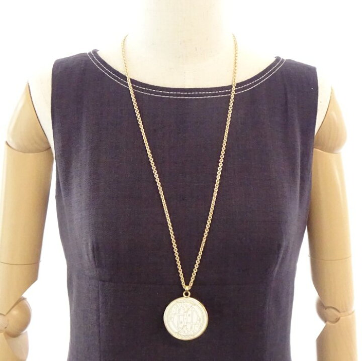 楽天市場】HERMES エルメス メダイユ カドリージュGM ネックレス GP  