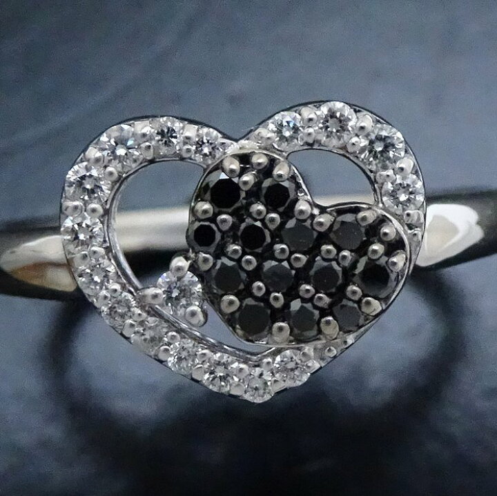 楽天市場】Ponte Vecchio ポンテヴェキオ ハート リング 指輪 ブラック  