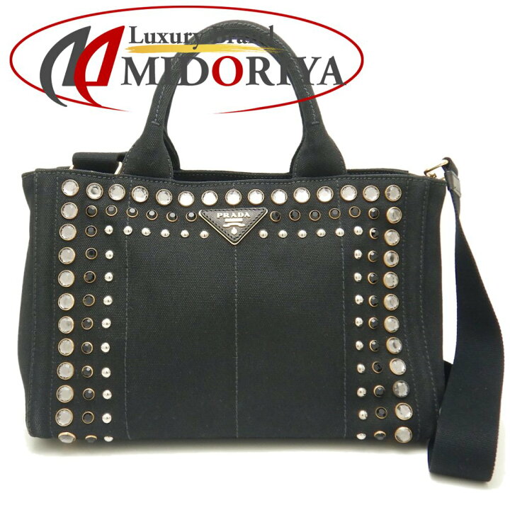 楽天市場】PRADA プラダ カナパ B2439O トートバッグ 2WAY ビジュー  