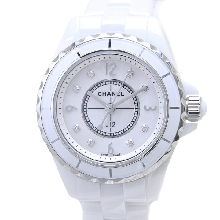 楽天市場】CHANEL シャネル J12 8Pダイヤモンド H2570【 