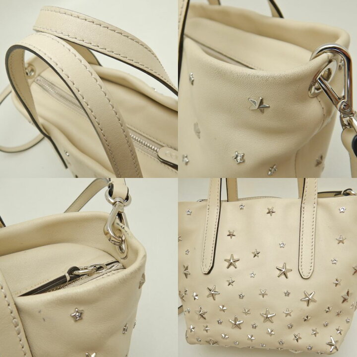 楽天市場】JIMMY CHOO ジミーチュウ ミニサラ アイボリー ハンドバッグ 