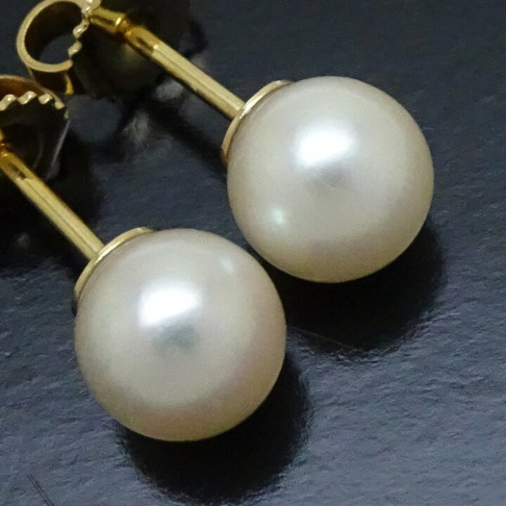楽天市場】TIFFANY&Co. ティファニー パール ピアス 真珠6.8ミリ K18YG 