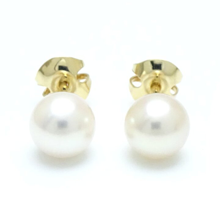 楽天市場】MIKIMOTO ミキモト パール ピアス 真珠6.7ミリ K18YG 