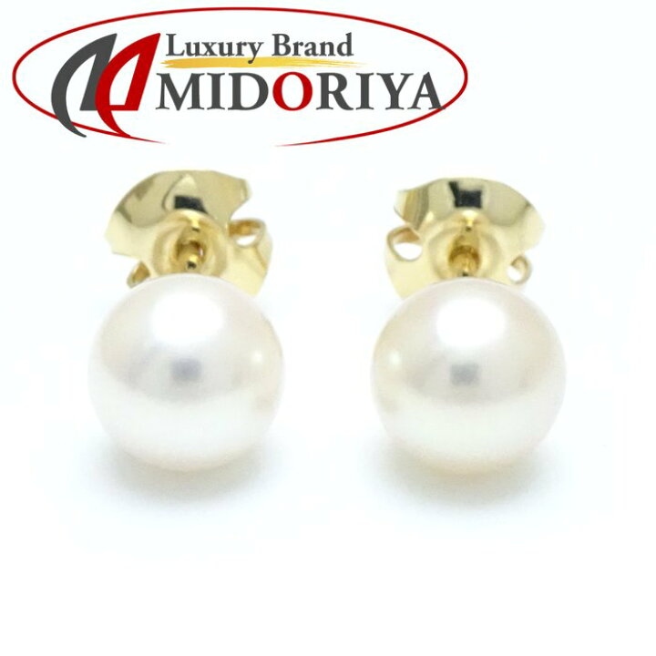 楽天市場】MIKIMOTO ミキモト パール ピアス 真珠6.7ミリ K18YG  