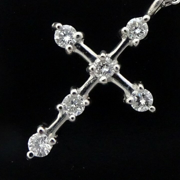 楽天市場】4℃ ヨンドシー ダイヤモンド クロス ネックレス Pt850 