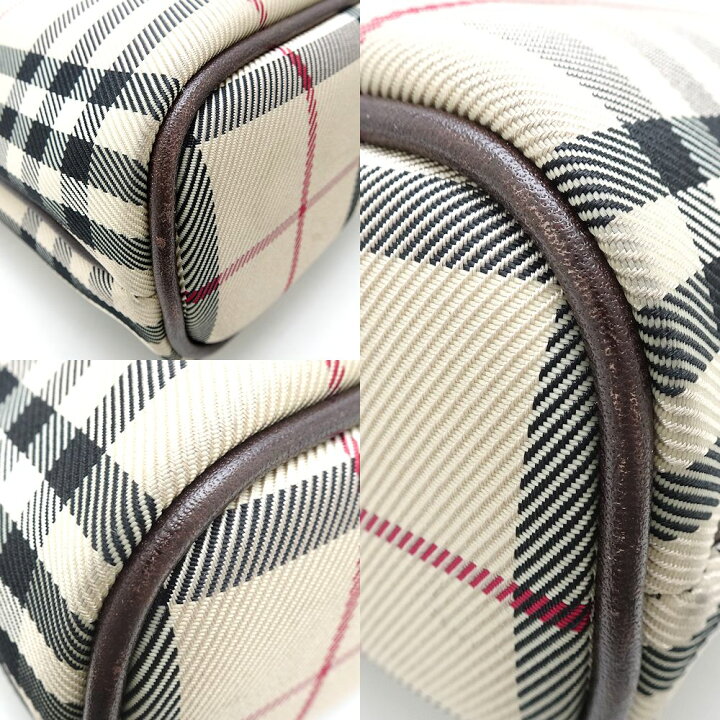 楽天市場】BURBERRY バーバリー ハンドバッグ ノバチェック キャンバス
