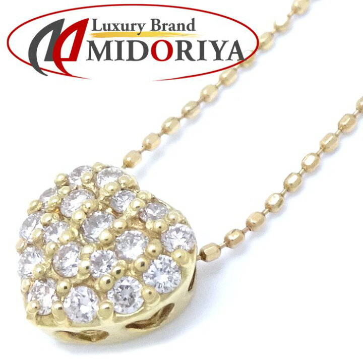 K18YG ハート ダイヤモンド ネックレス 0.30CT